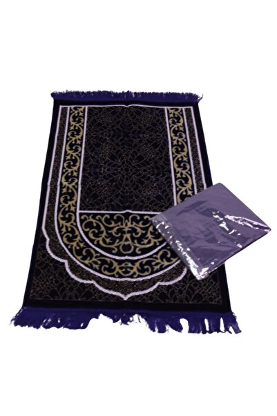 smart home سجادة صلاة تركية مبطنة مع جلال بتصميم جرافيكي إسلامي مبطن منقوش/ور...
