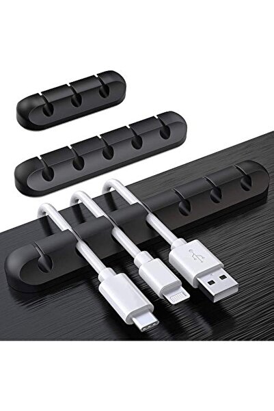 Generic مجموعة من 3 مشابك حامل الكابلات لتنظيم الكابلات، مشابك سيليكون ذاتية ...