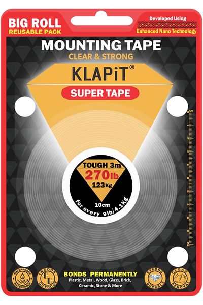 erorex Super Tape Double Sided Heavy Duty Mounting Tape Holds 270 Pounds Or 123Kg With Enhanced Nano