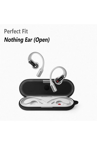 erorex Leather Case Compatible With Airpods 4 2024 Earbuds 2024 Soft Protective Cover With Lanyard Black