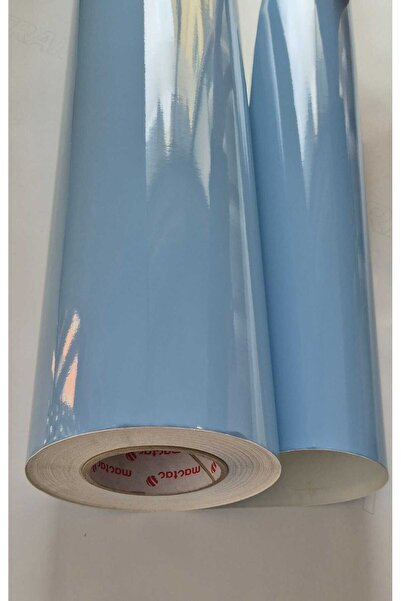 Turcoat Parlak Bebek Mavisi Yapışkanlı Dolap Kaplama Folyosu 122 cm x 1 mt