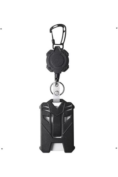 erorex Retractable Badge Holder Heavy Duty Retractable Belt Clip And Clear Card Window With Id Card Holder