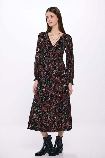 Springfield Paisley Print Midi Dress