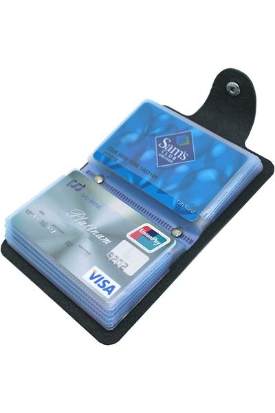 erorex حامل بطاقات ائتمان RFID منظم بطاقات عمل جلدي مزود بـ 96 فتحة للبطاقات وواقي بطاقات الائتمان