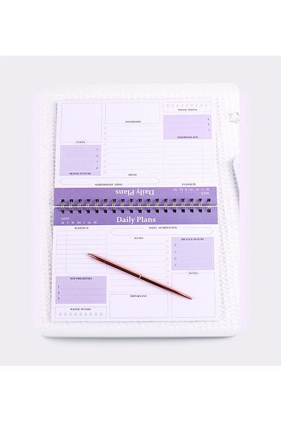 erorex Spiral Daily Planner Notepad For Work And Personal Organization Clear Front Cover To Do List