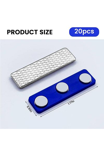 erorex Magnetic Name Tag Magnetic Badge Holder For Clothes Metal Magnetic Tags With 3 Neodymium Magnets