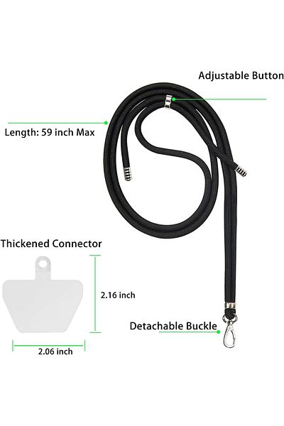 erorex Universal Phone Lanyard With Durable Patch Adjustable Nylon Neck Strap Crossbody Nylon Patch Phone