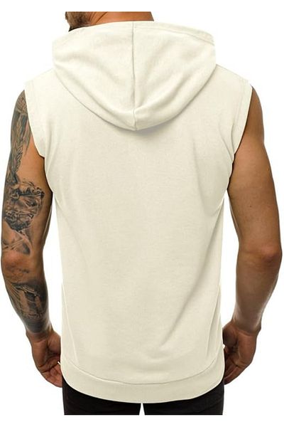 PENTHİLUS Sleeveless Zipper Hoodies, Suitable for Running, Fitness, Muscle, Hooded Shirts