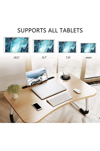 erorex Laptop Desk Portable Laptop Bed Tray Table Notebook Stand Reading Holder With Foldable Legs And Cup