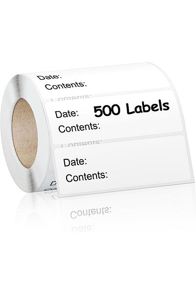 erorex 500Pcs Food Labels 1X3 Inch Removable Freezer And Mason Jar Labels No Residue Food Storage Stickers