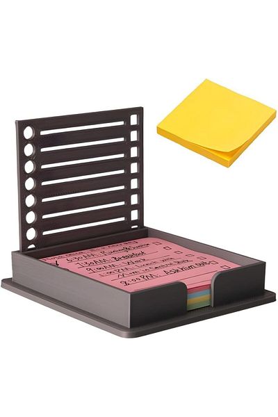 erorex Sticky Note Holder With Stencil Self Stick Notes Dispenser For Desk Sticky Notes Organizer