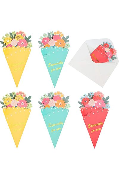erorex Birthday Cards Assortment All Occasion Greeting Card Bulk Handmade Flower Invitation Card For Kids