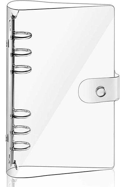 erorex A5 Clear Binder Cover 6 Hole Ring Binder Refillable Paper Binder Soft Pvc Notebook Cover With Snap