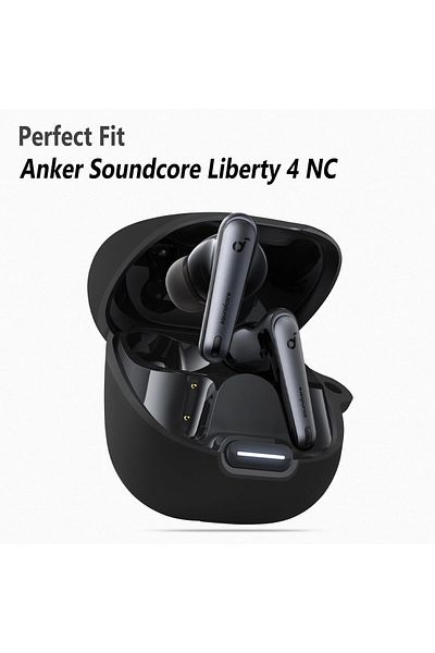 erorex Compatible Protective Case Cover For Soundpeats Air 4 Air 4 Lite With Carabiner Black