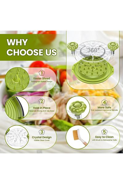 erorex Chicken Shredder Tool Twist Large 10 In Pro Meat Shredders For Chicken Breast Visible Kitchen
