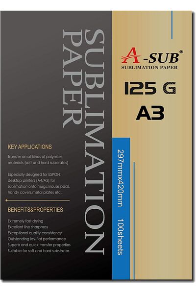 erorex Sublimation Paper 125Gsm A3 420X297Mm 100 Sheets Compatible With Epson Sawgrass Ricoh Brother