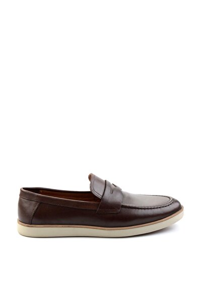 Bambi Kahve Leather Erkek Loafer Ayakkabı E01054171341