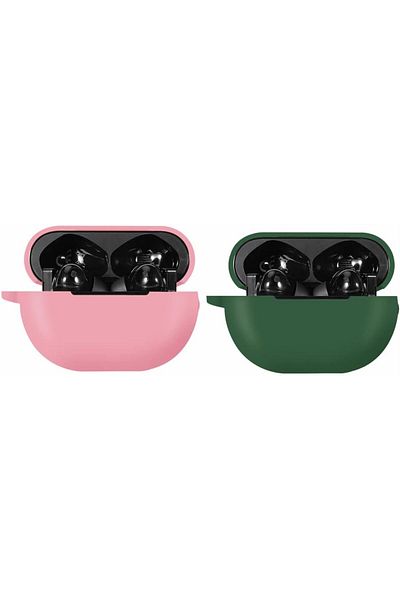 erorex 2 Pcs Of Silicone Case For Huawei Freebuds 4I Pink & Lavender