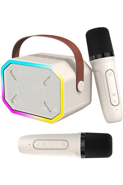 erorex Mini Karaoke Machine Wireless Karaoke Microphone Portable Bluetooth Speaker With Microphone And Led