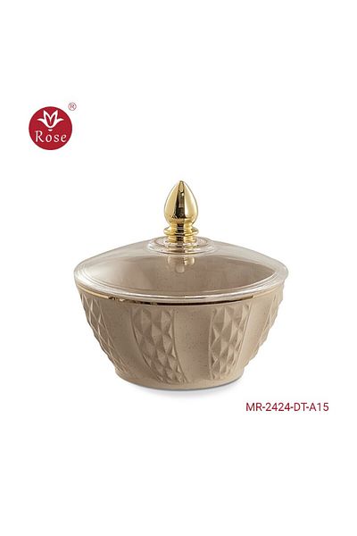 Rose 2424 Date Bowl with Rose Lid (6.5*12) cm