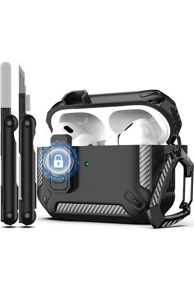 erorex Case Cover For Airpods Pro 2Nd 1St Generation Automatic Magnetic Lock Dustproof Charging Port And