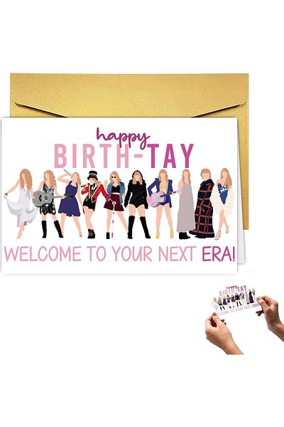 erorex Popular Singer Inspired Birthday Card Set Pop Culture Happy Birth Tay Cards Singer Posters For Her