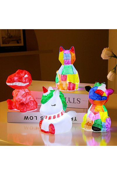 COOYA Painting Night Lights Set, DIY Doodle Craft Kits, Creative Gifts for Boys and Girls