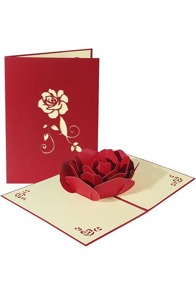 erorex Rose 3D Pop Up Card Valentines Day Card With Envelope Valentines Card Mothers Day Card Mom