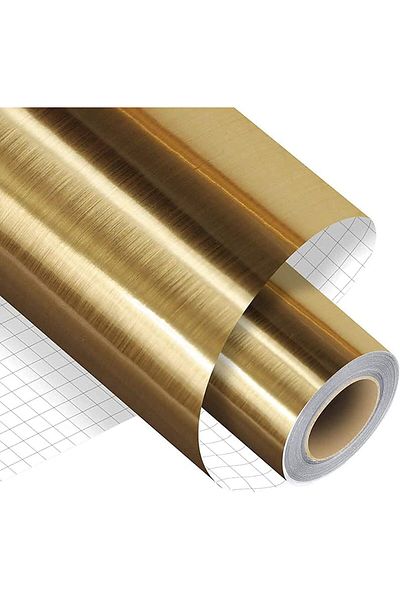 erorex Brushed Gold Permanent Adhesive Vinyl Roll12 Inch X 15 Ft Premium Permanent Vinyl For Craft Signs