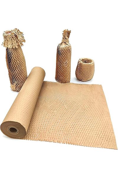 erorex Honeycomb Packaging Paper Wrap Roll 15 Inch X 131 Inch Cushion Wrap Roll Eco Friendly Moving