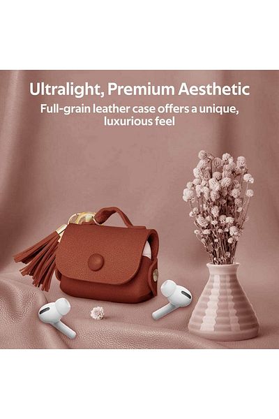 erorex Airpods Pro Case Protective Faux Leather Cover With Wireless Charging Compatible Cover Anti Lost