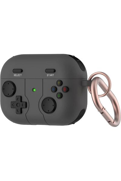 erorex Case For Airpods 1 2 Case Cover With Keychain Classic Handheld Game Console Design Case Soft Skin