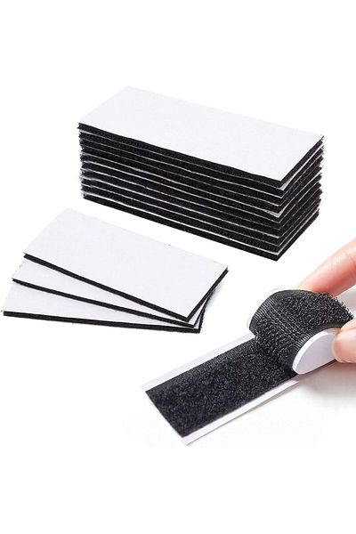 erorex 20 Pcs Hook And Loop Tape Strips With Adhesive Sticky Back Fastener Heavy Duty Double Side Mounting