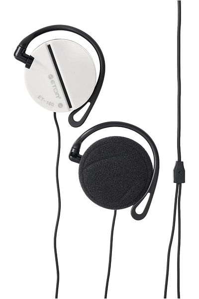 erorex Lightweight Stereo Headphones Sport Clip Design With Double Retractable Cord Stereo Plug Clip Ear