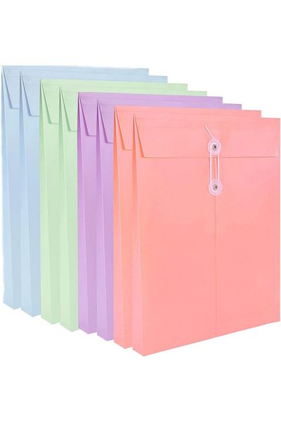 erorex A4 Folder 8 Pieces A4 Size Waterproof File Pouch Expanding File Folder Plastic File Folders With