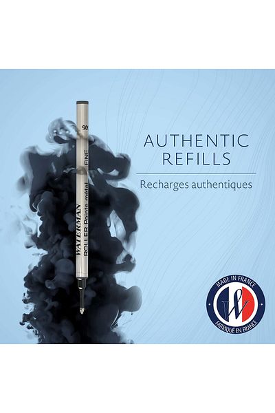 erorex Rollerball Pen Refill Fine Point Black Ink 2 Count