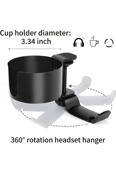 erorex Headphone Headset Stand Hanger Wall Mount Set Of 2 No Drilling Required Universal Headphone Holder