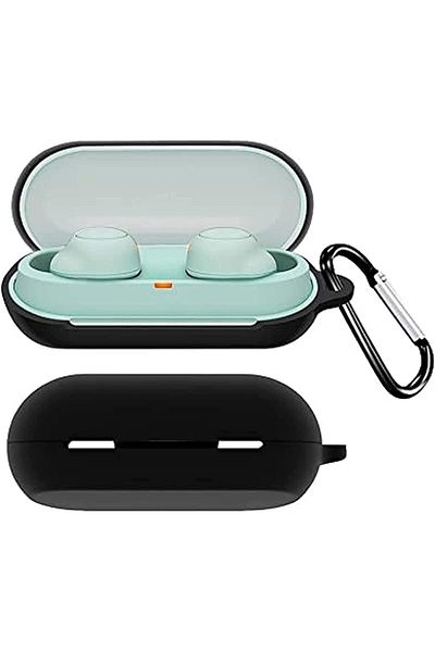 erorex For Samsung Galaxy Buds 3 Buds 3 Pro 2024 Case Soft Pu Leather Cover With Carabiner Brown