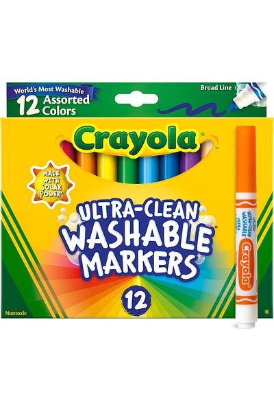 erorex Ultra Clean Washable Markers Broad Line 12 Count