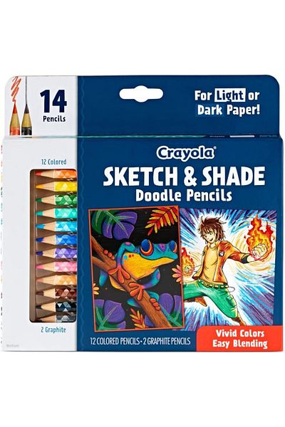 erorex Sketch And Shade Doodle Pencils 14 Count