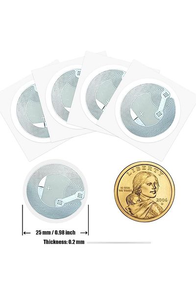 erorex Nfc Cards Patch 50Pcs Nfc Tags Nfc Stickers Ntag216 Rewritable Nfc Tag Nfc Coin Cards Compatible