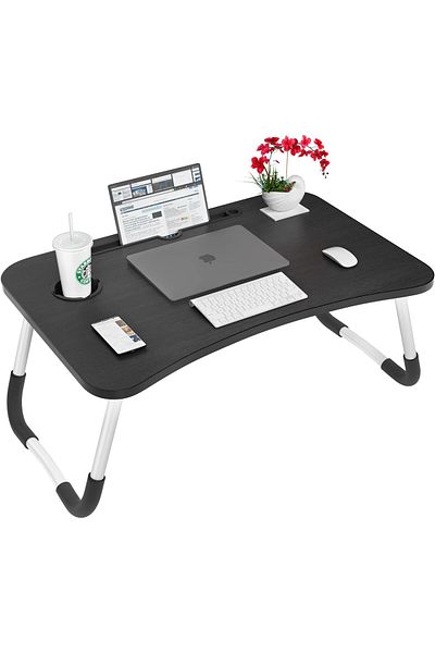 erorex Lap Desk Foldable Laptop Table For Bed Portable Bed Desk For Laptop With Cup Holder Laptop Desk Bed