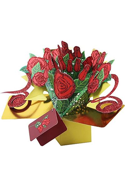 erorex Red Roses Pop Up Card 3D Greeting Card For Women Wife Daughter Grandma Mother'S Day Valentine'S Day