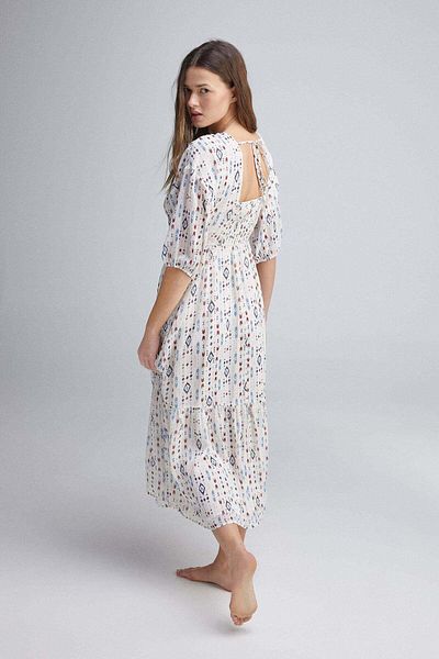 Springfield Neckline Midi Dress