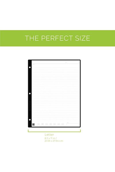 erorex Smart Filler Paper Expansion Pack Lined College Ruled Reusable Notebook Paper 8.5 Inch X 11 Inch
