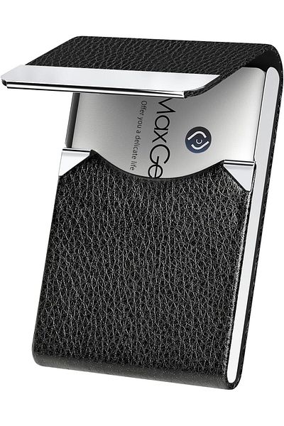 erorex Pu Stainless Magnetic Vl Professional Business Card Holder Leather Metal Business Card Case Name