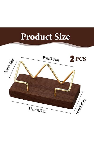 erorex Business Card Holder For Desk Walnut Wood Business Card Display Stand Postcard Holder With Wood