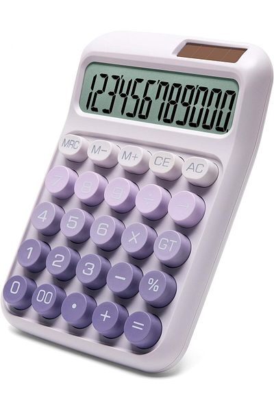 erorex Desk Calculator With Easy To Read Large Lcd Display Solar And Battery Dual Power Desktop