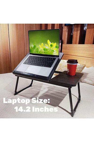 erorex Laptop Bed Tray Desk Adjustable Folding Laptop Bed Table Portable Standing Desk Foldable Lap Tablet
