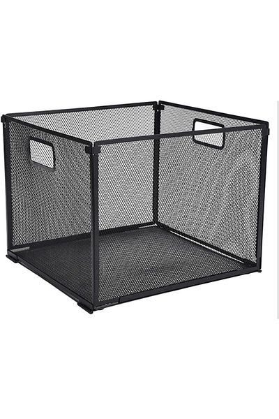 erorex Metal File Folder Box With Built In Handles Foldable File Box Mesh Desk Hanging File Organizer
